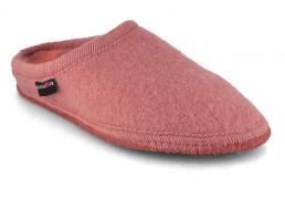 Pantoufles HAFLINGER pour femme, ray�es, rouge