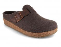 HAFLINGER Pantoufles en feutre Grizzly Chicago, marron 