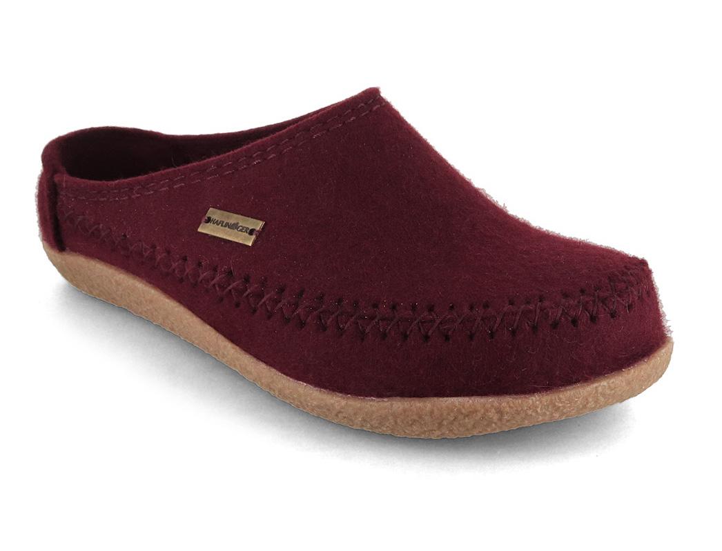 Pantoufles en feutre HAFLINGER pour femme � Blizzard Credo �, bordeaux