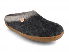 Pantoufles en feutre WoolFit� Sherpa avec semelle en ca