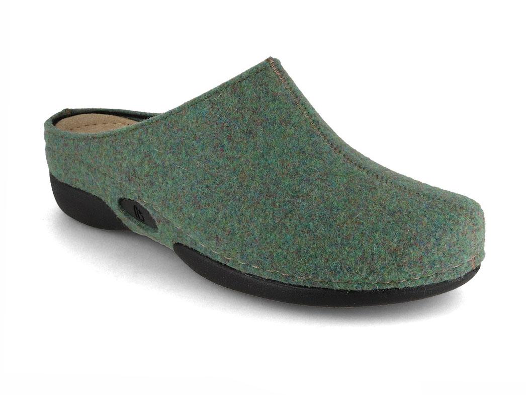 Pantoufles en feutre pour femme Berkemann BERKINA Lauren, vert for�t