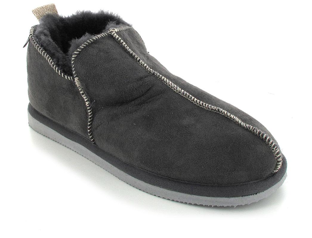 SHEPHERD� Chaussons en peau de mouton pour hommes Andy, asphalte
