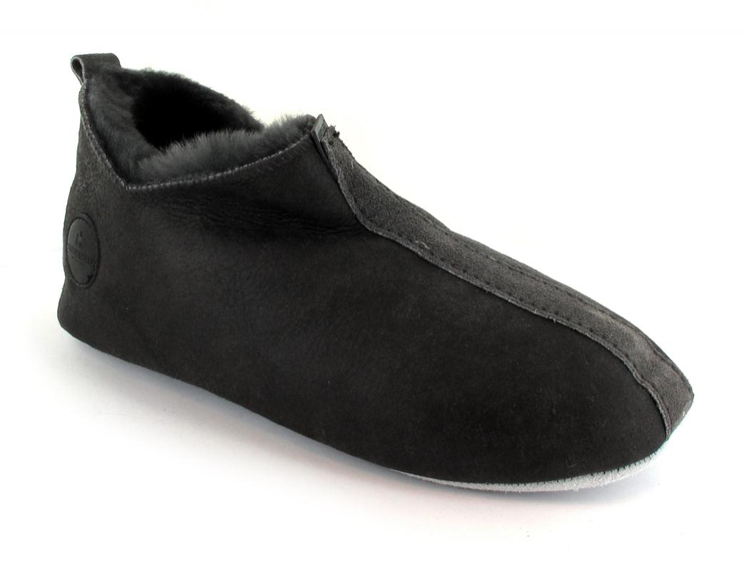 SHEPHERD� Chaussons en peau de mouton pour hommes Henrik, antique/asphalte