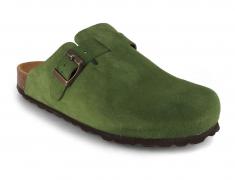 Sabots en cuir nubuck 