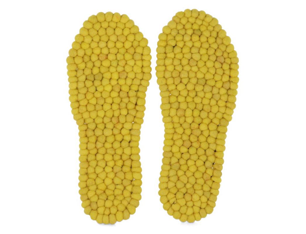 Semelle de massage WoolFit� FeelGood, jaune