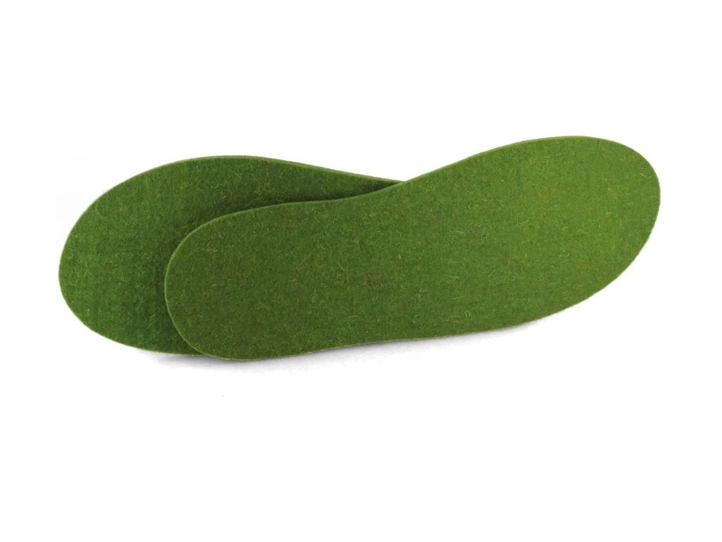 Semelle int�rieure WoolFit� Classic 7mm en feutre, vert