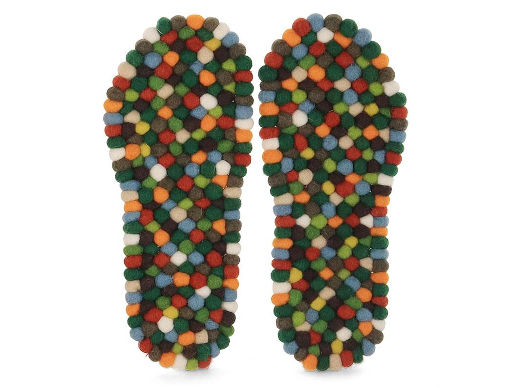 Semelles de massage WoolFit� FeelGood pour les pieds, motif � sol de for�t �