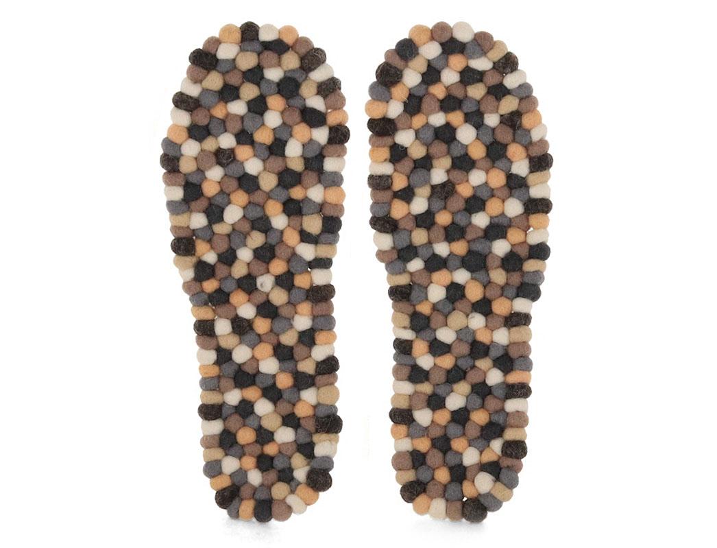 Semelles de massage pour les pieds WoolFit� FeelGood, pierre