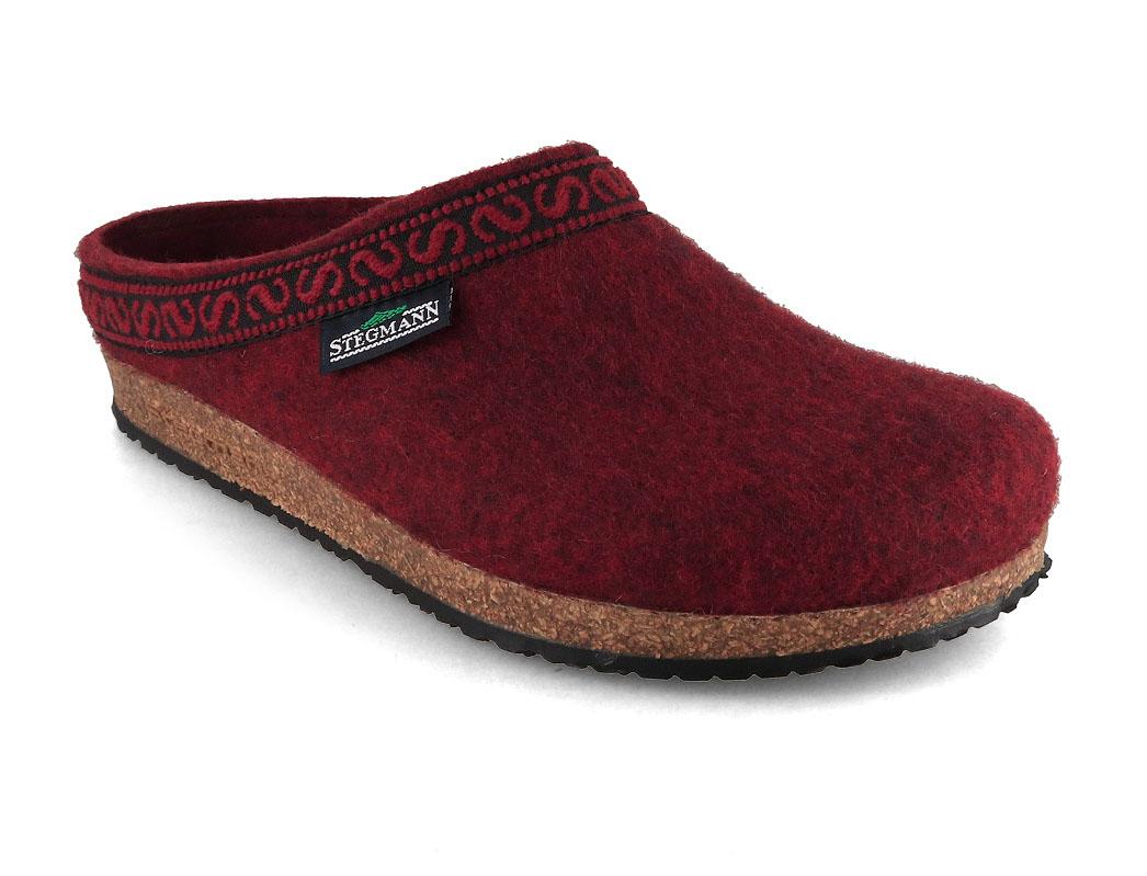 Stegmann Sabot femme feutre de laine 108, firebrick