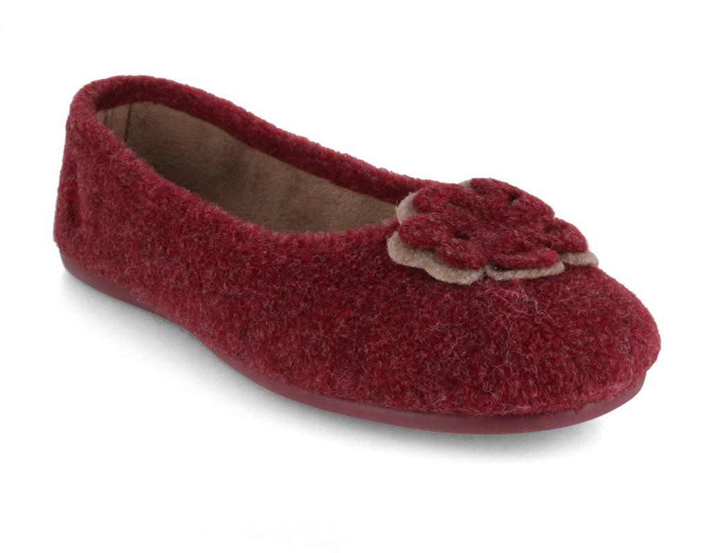 Thies� Ballerine Ecopicos pour femmes, bordeaux-militaire