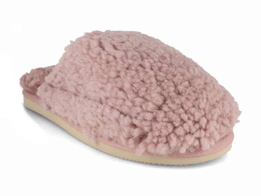 Thies� Chaussons en peau de mouton doubl�s de laine Fluffy pour femmes, rose nouveau