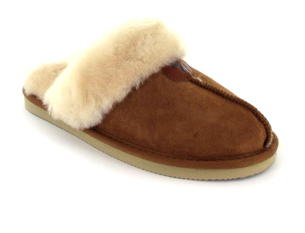 Thies� Chaussons en peau de mouton pour femmes, ch�taigne