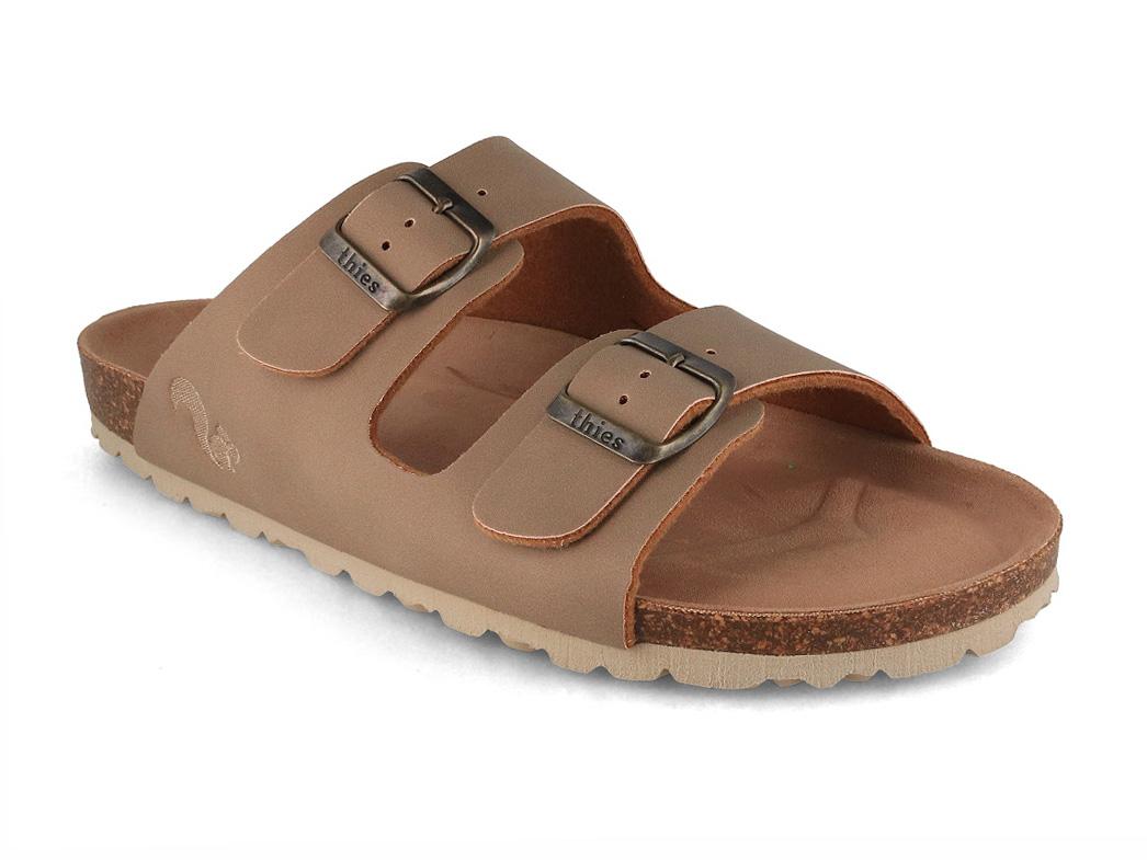 Thies Eco Bio Sandale pour dames, gris �l�phant