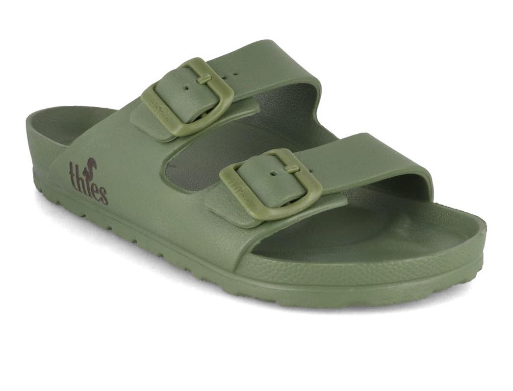 Thies Femme Tong Eco Eva Sandal, kaki