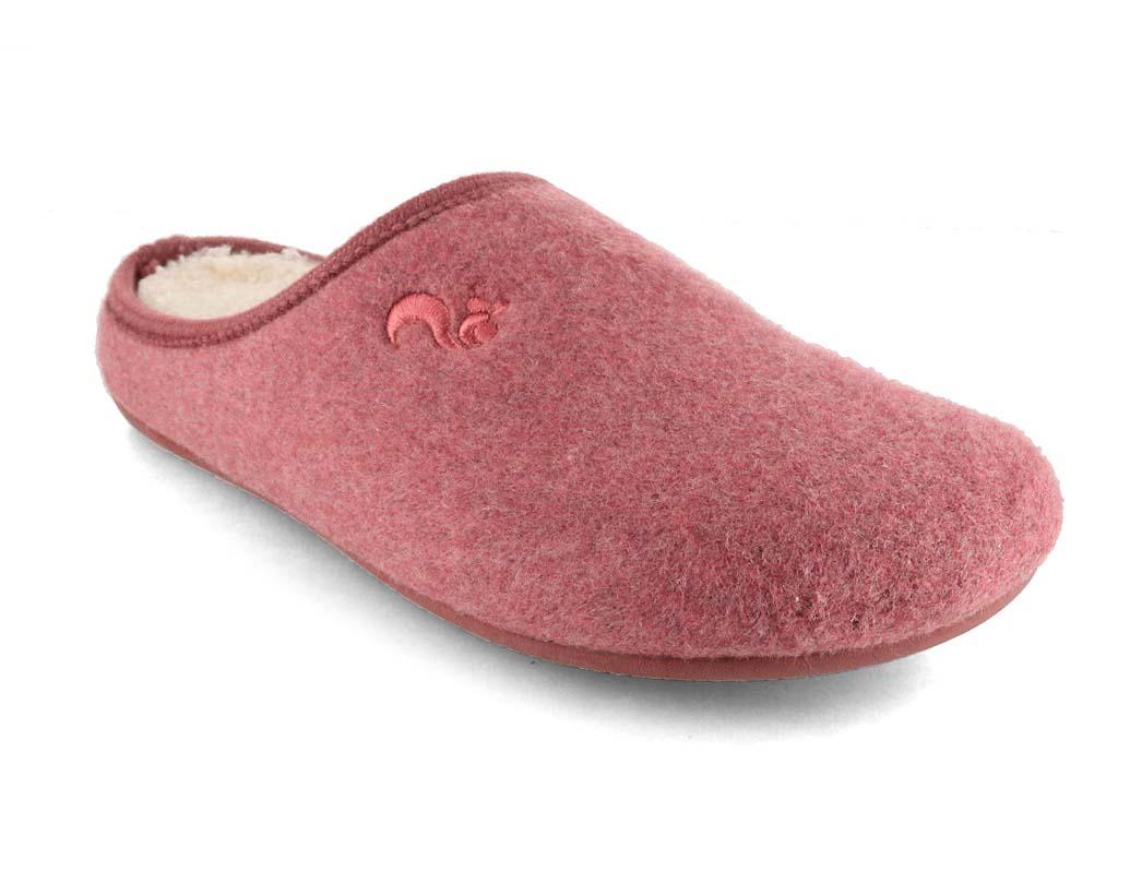 Thies Pantoufles pour dames Organic Slipper, bordeaux