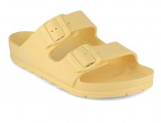 Thies Sandal de bain pour femmes Ecofoam, citron sorbet