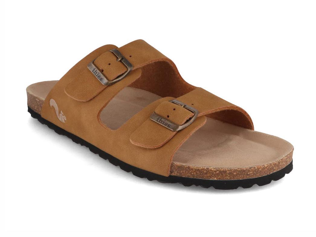 Thies Sandale Eco Bio pour homme, cognac