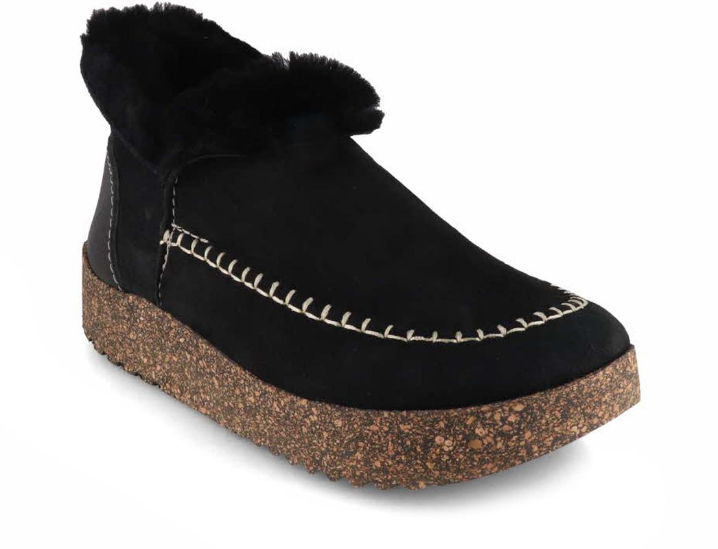 Tuffeln� Chaussons en peau de mouton pour femmes �Confort�, Noir