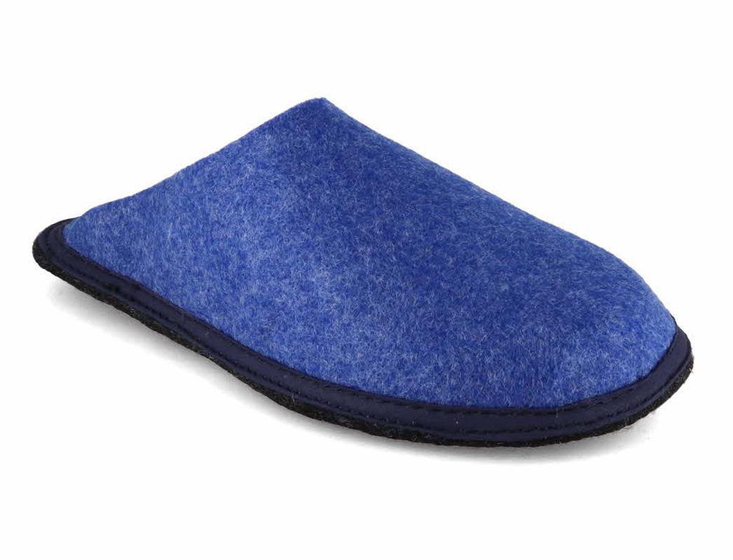 Tuffeln Chaussons v�ganes en fibres v�g�tales �Pfilz�, Bleu fonc�