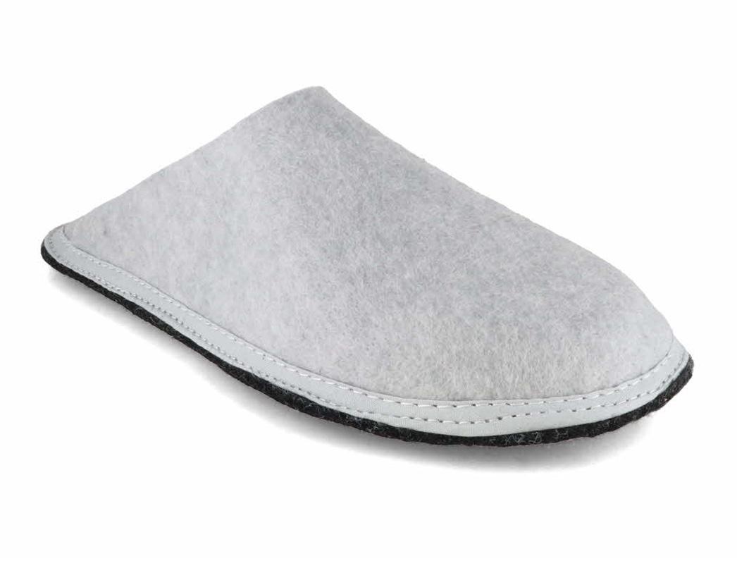 Tuffeln Chaussons v�ganes en fibres v�g�tales �Pfilz�, Gris argent�