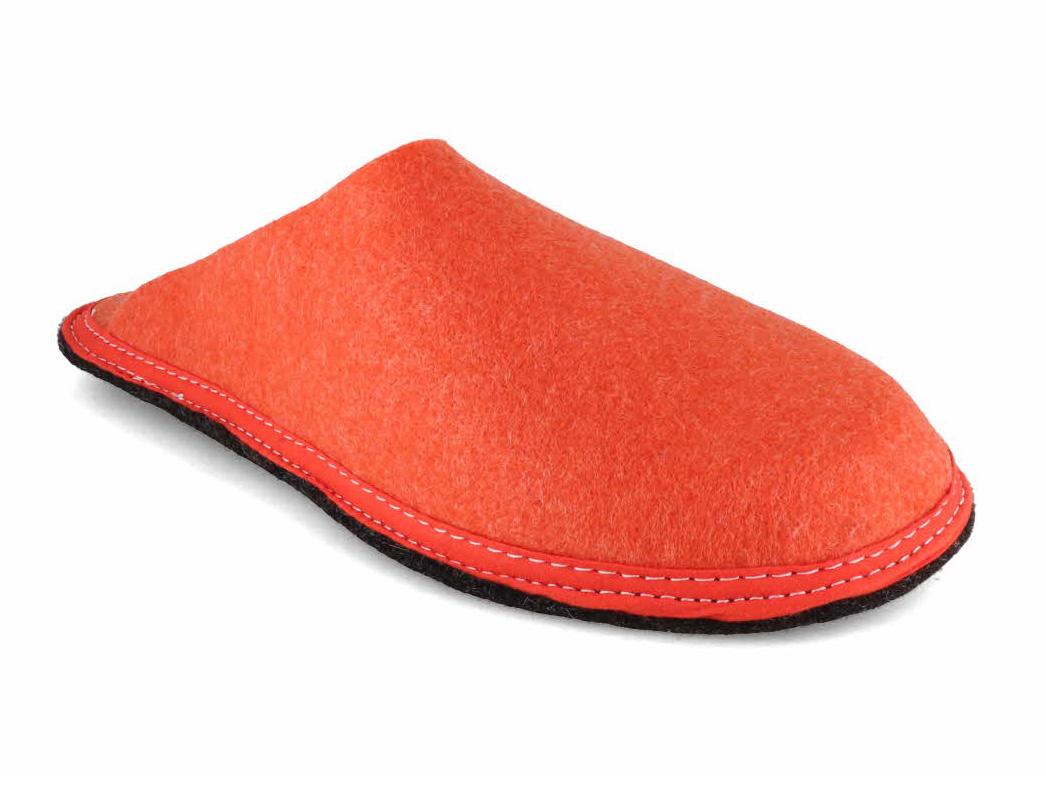 Tuffeln Chaussons v�ganes en fibres v�g�tales �Pfilz�, Orange
