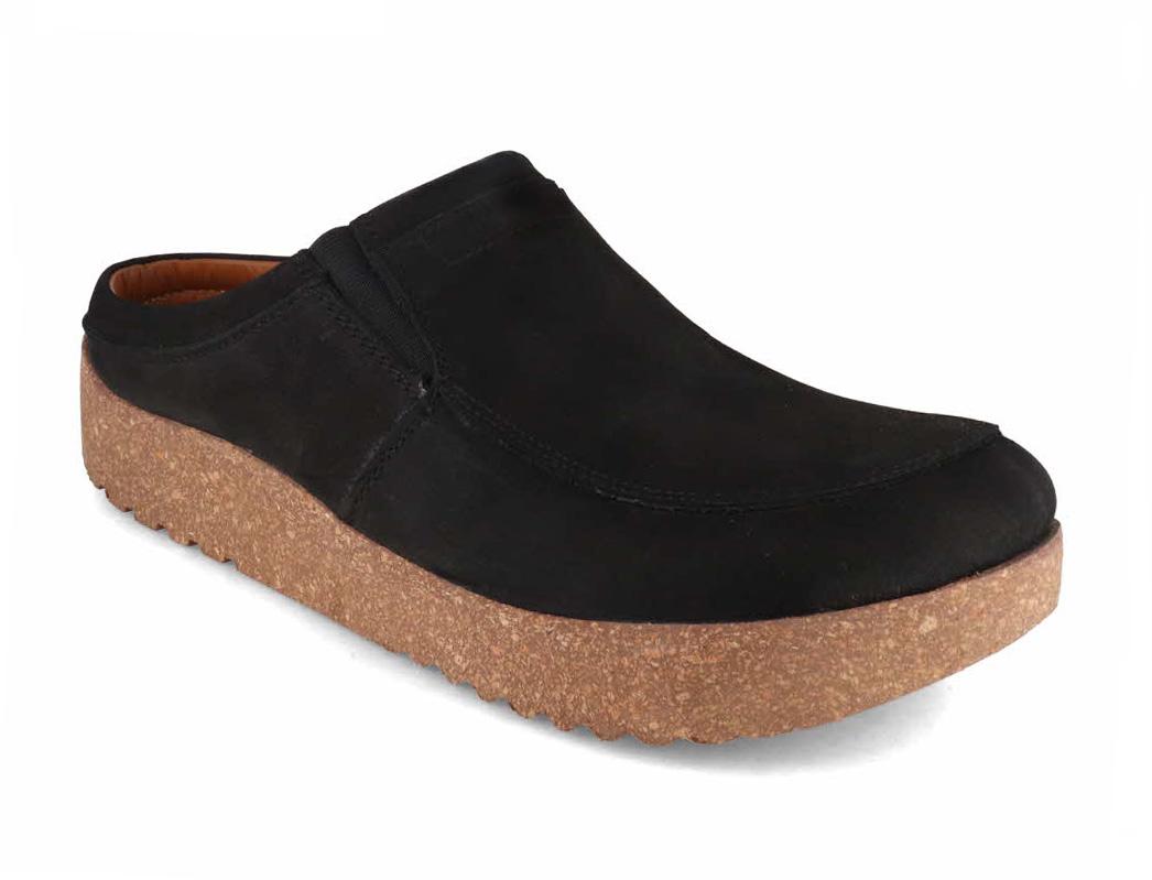 Tuffeln� Sabots en cuir avec semelles douces �Confortables�, Noir