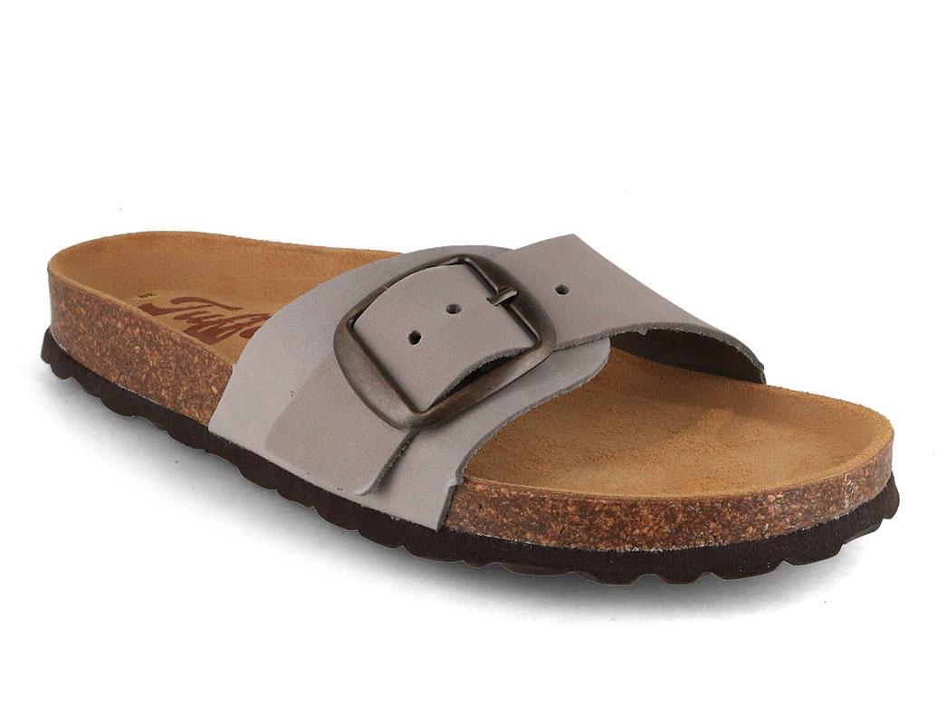 Tuffeln Sandales pour dames "Fehmarn". , grey