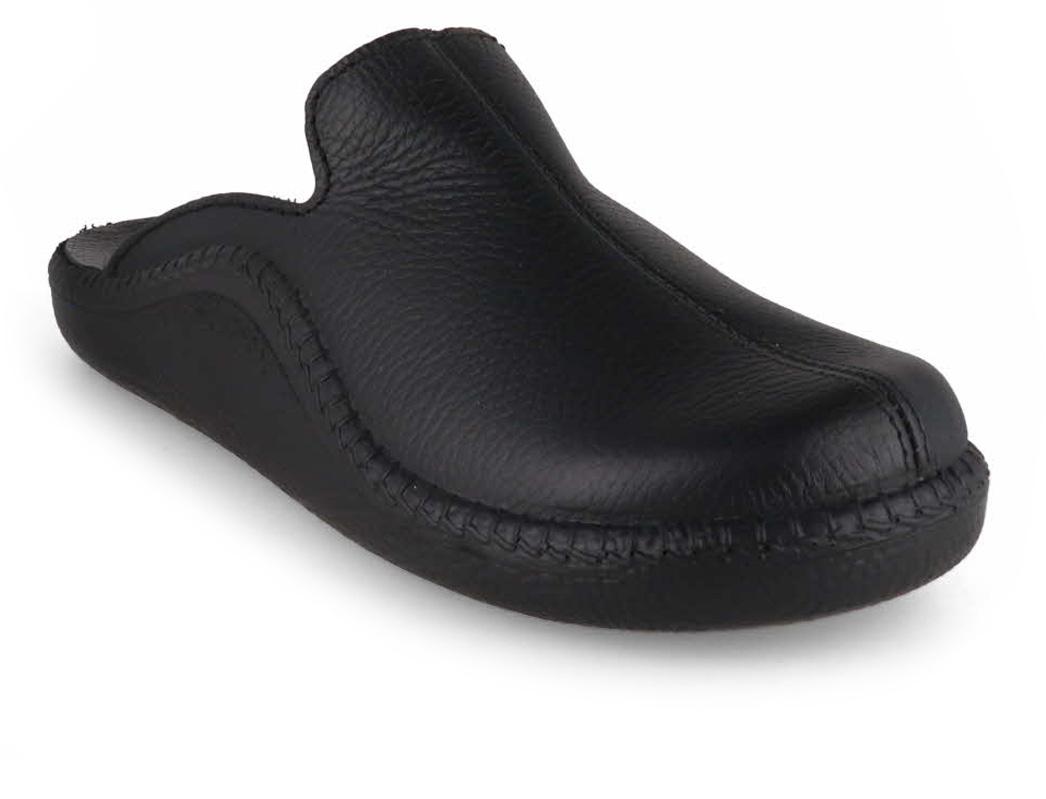 Westland by J. Seibel Chaussons en cuir pour hommes Monaco, Noir