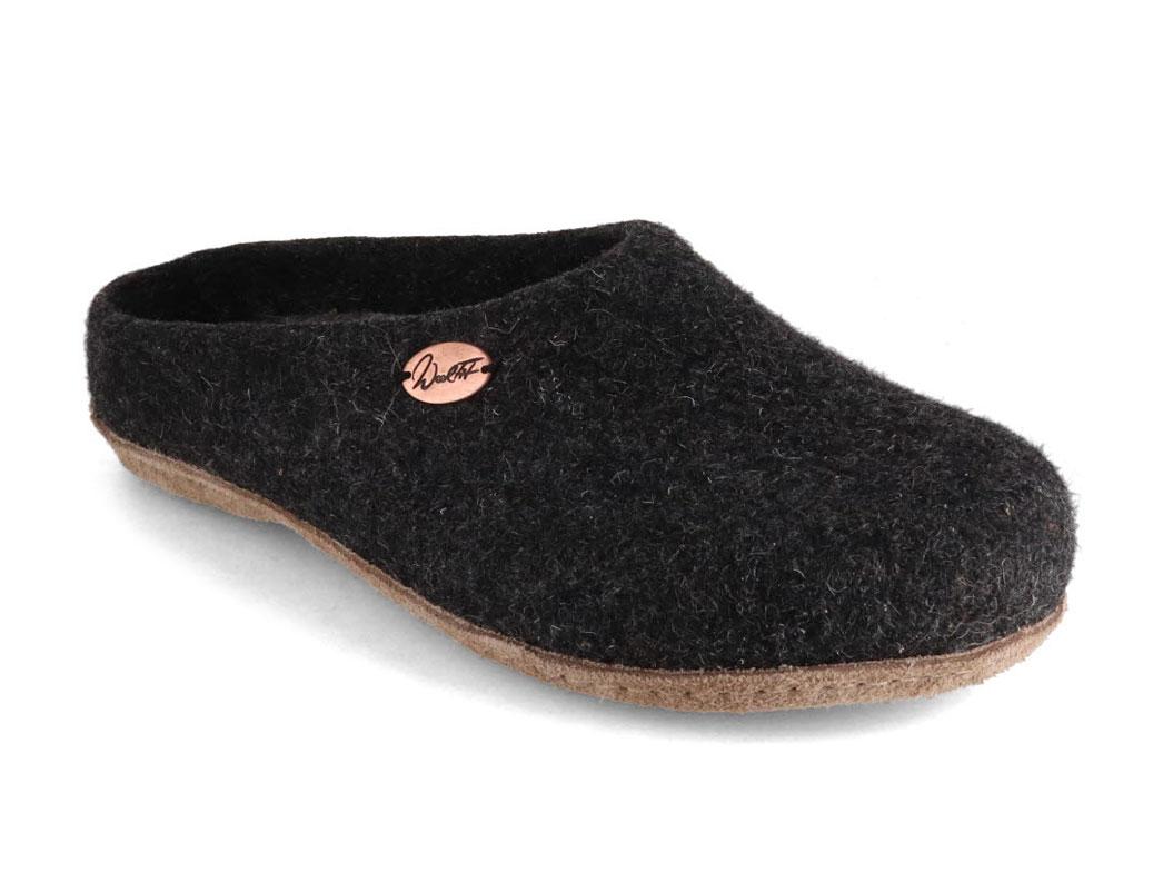 WoolFit� Chaussons Classic en feutre faits main, graphite