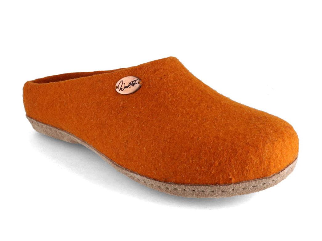 WoolFit� Chaussons Classic en feutre faits main, orange