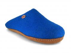 WoolFit® Pantoufles unisexes en feutre Tibet, bleu Taille 35-50