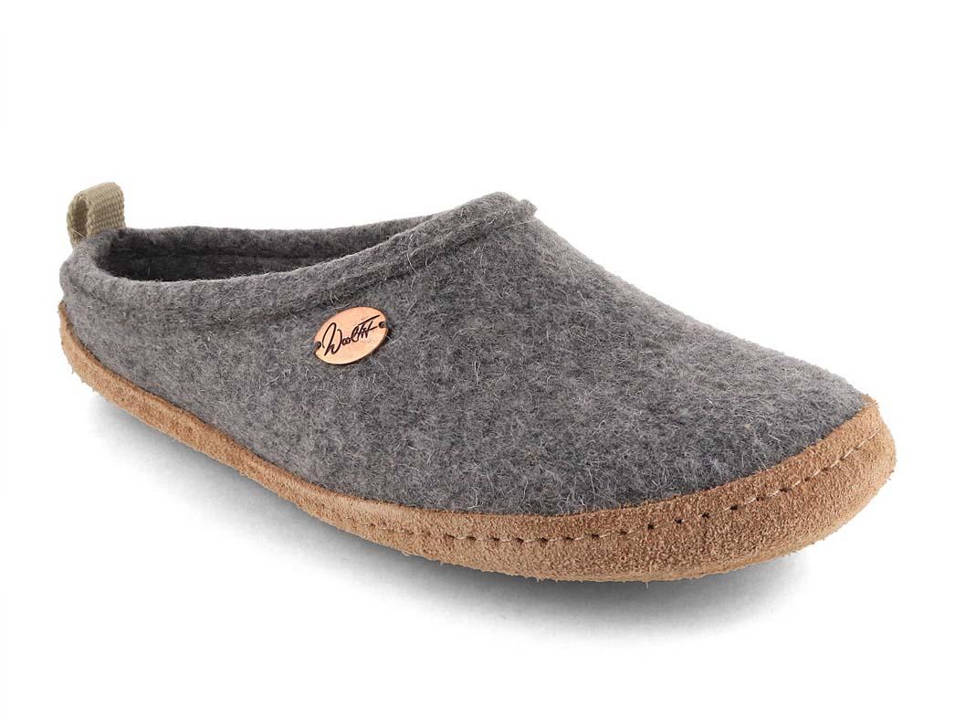 WoolFit� Chaussons Tundra Durables en Feutre, gris clair
