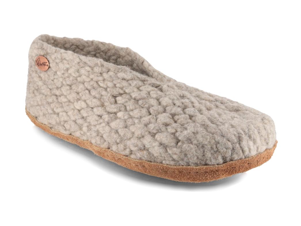 WoolFit� Chaussons Woolies Tiss�s � la Main, naturels