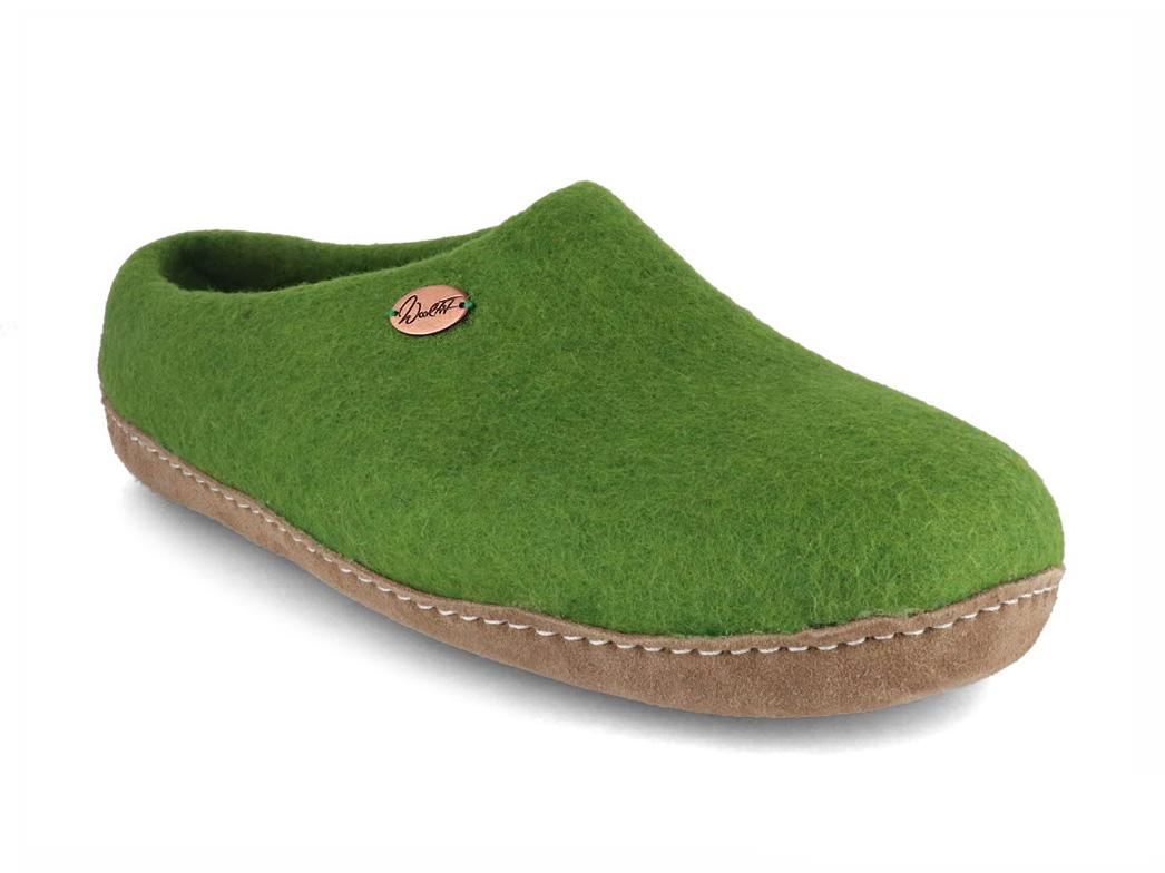 WoolFit� Chaussons en feutre Footprint, Vert