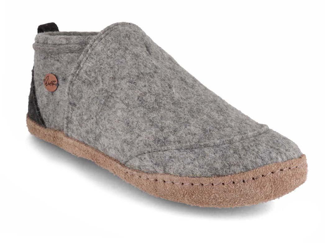 WoolFit� Chaussons en feutre Taiga, Gris Clair