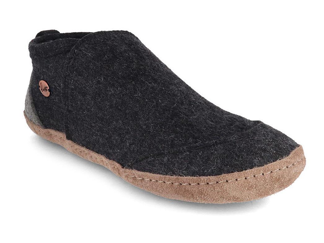 WoolFit� Chaussons en feutre Taiga, Gris Fonc�
