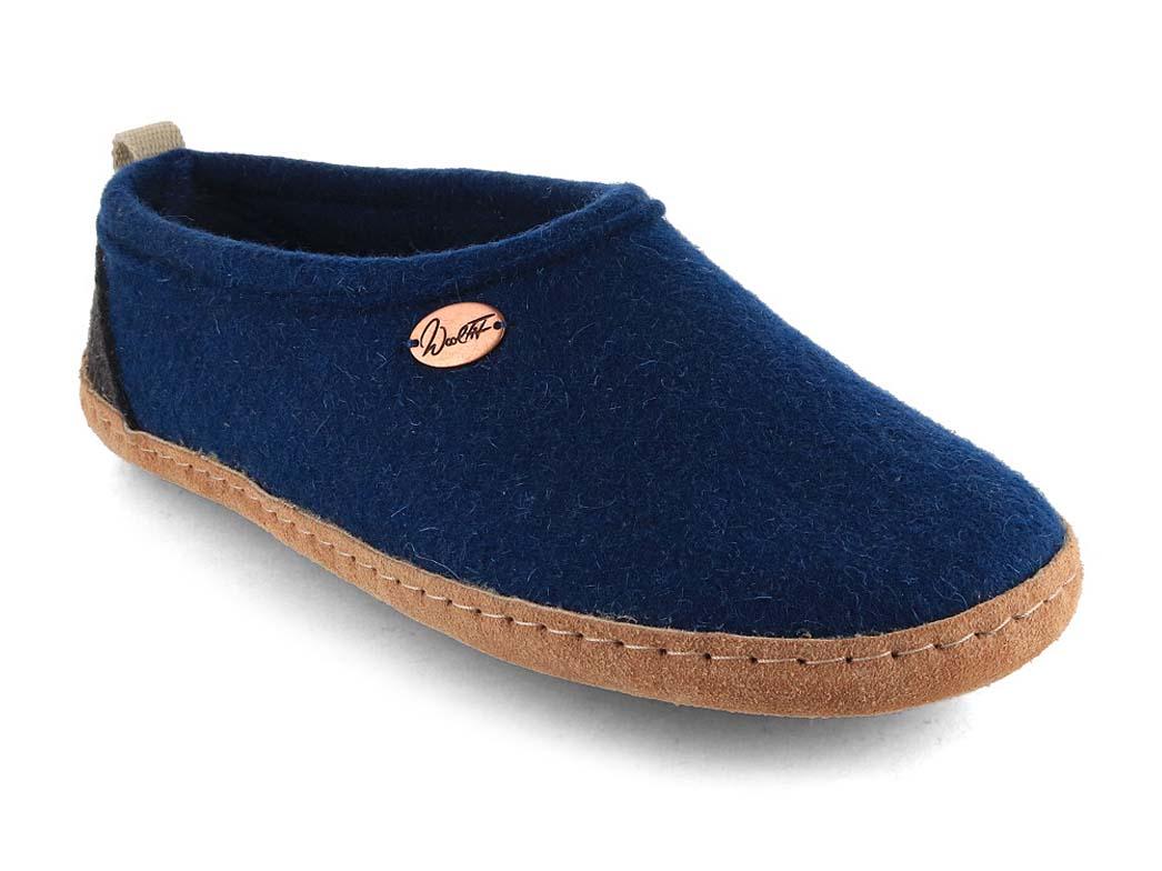 WoolFit� Chaussons hauts en feutre Highland, bleus.
