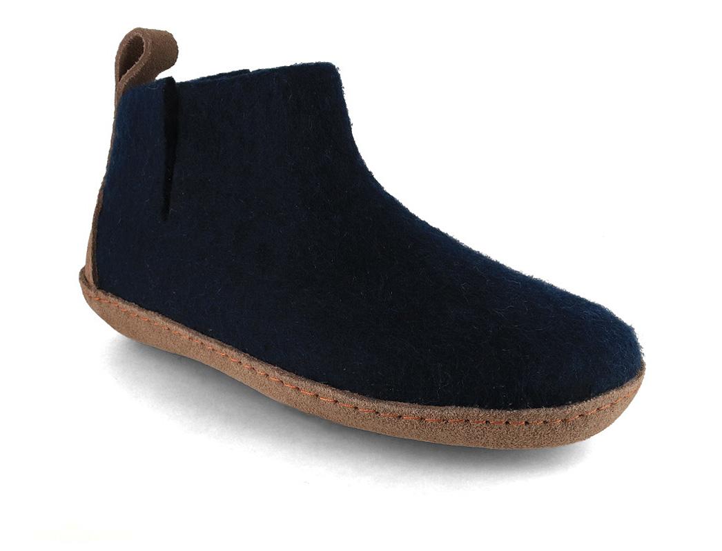 WoolFit� Chaussons hauts en feutre Yeti, bleus