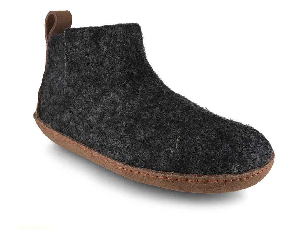 WoolFit� Chaussons hauts en feutre Yeti, graphite