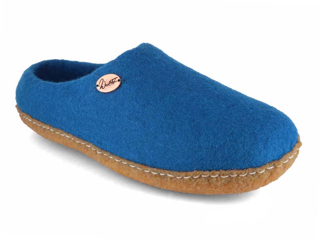 WoolFit� Footprint avec Semelle en Caoutchouc Naturel, Bleu