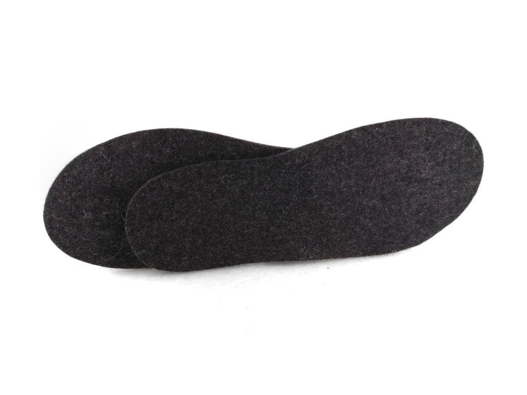 WoolFit� Semelles en feutre classiques � deux tons, semelle int�rieure interchangeable, graphite-gri