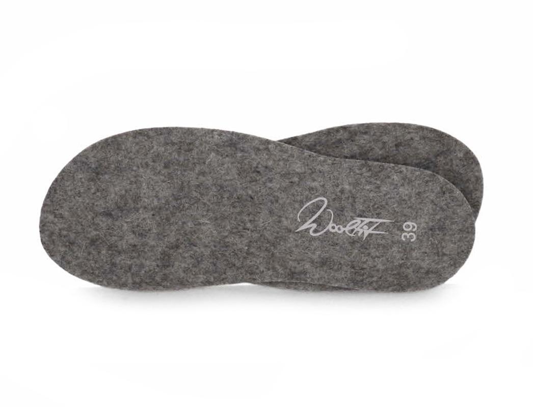 WoolFit� Semelles fines en feutre 3mm, Gris Clair