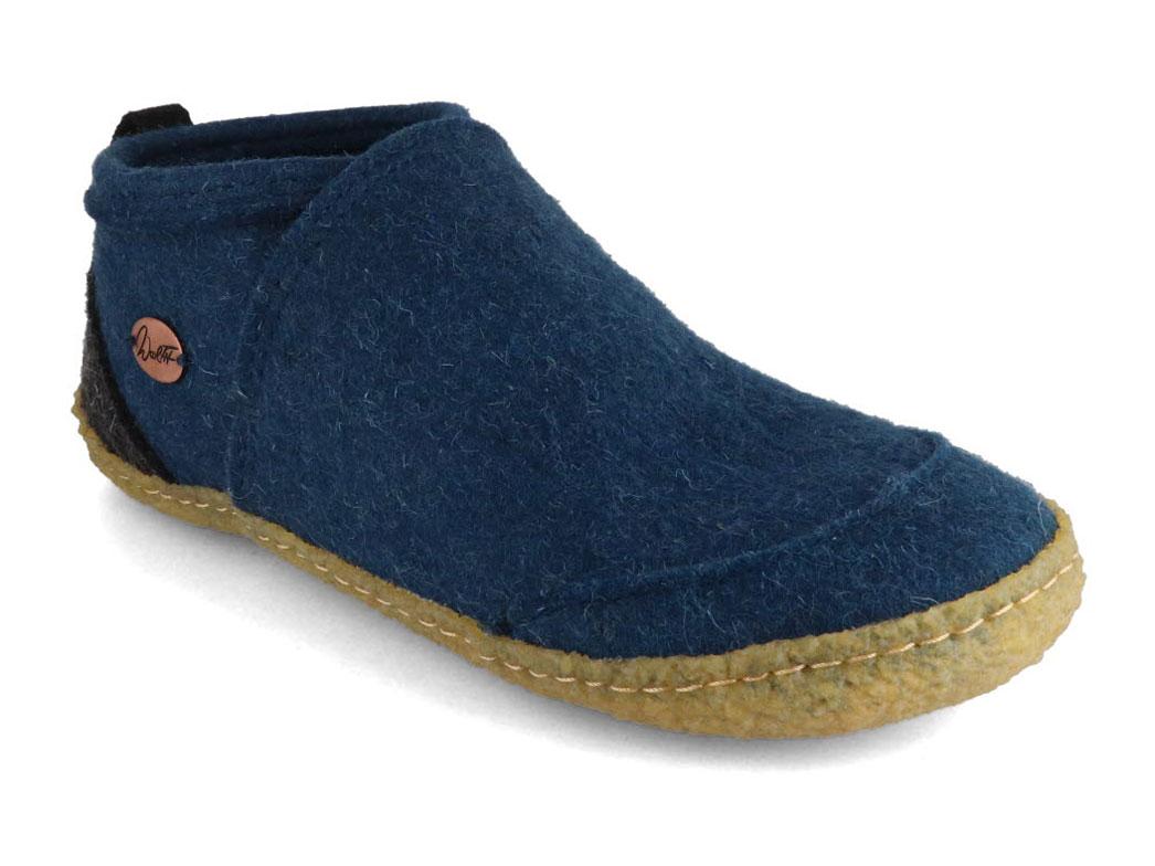 WoolFit� Taiga avec Semelle en Caoutchouc Naturel, bleue