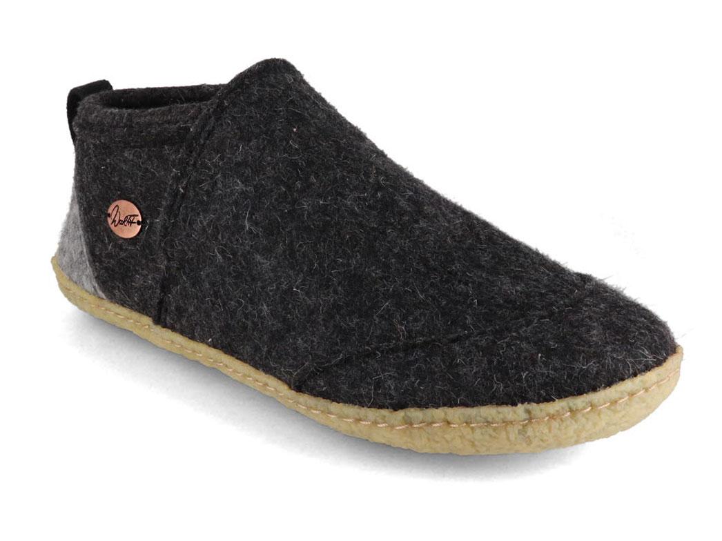 WoolFit� Taiga avec Semelle en Caoutchouc Naturel, gris fonc�