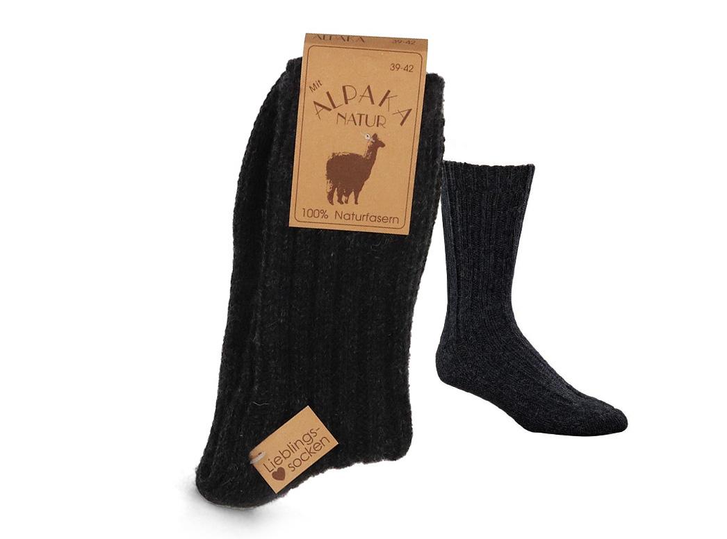 WoolFit® chaussettes extra chaudes avec laine et alpaga, anthracite