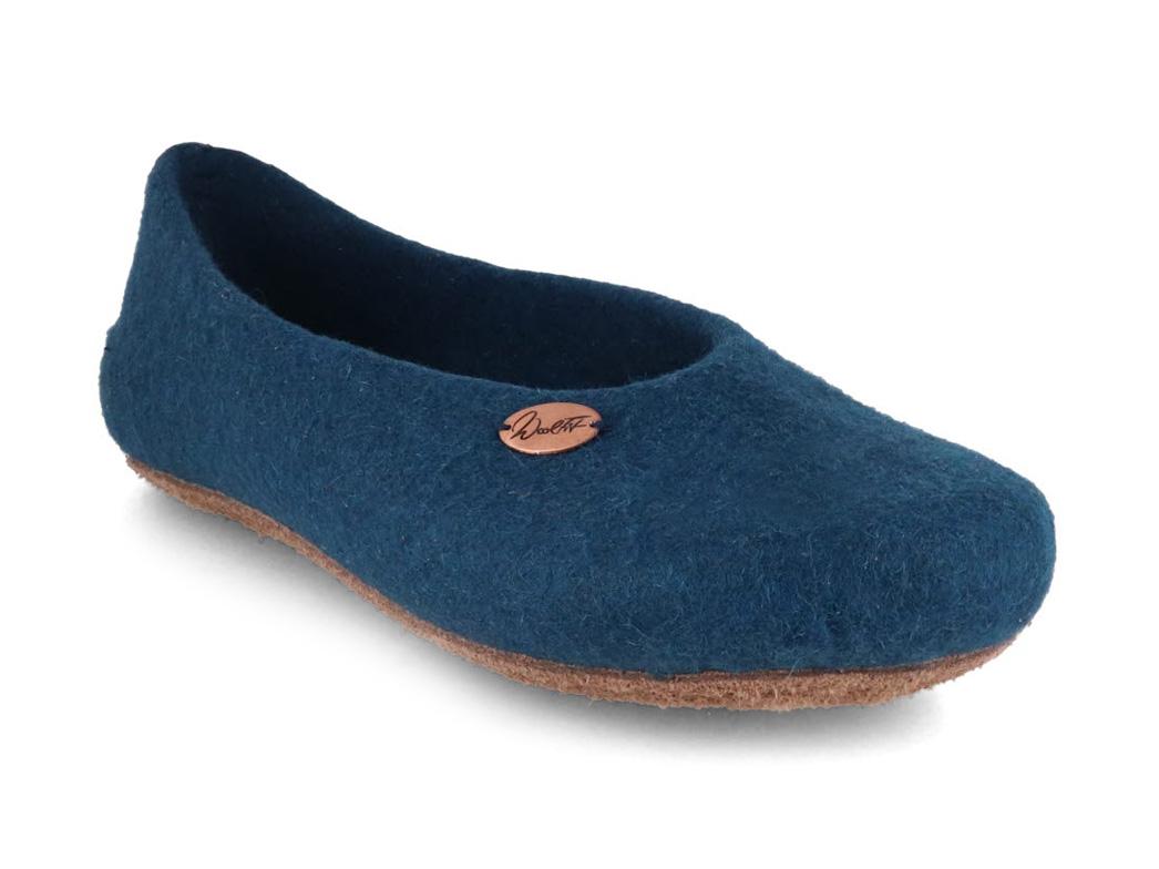 WoolFit� chaussons femme Ballerina , bleu
